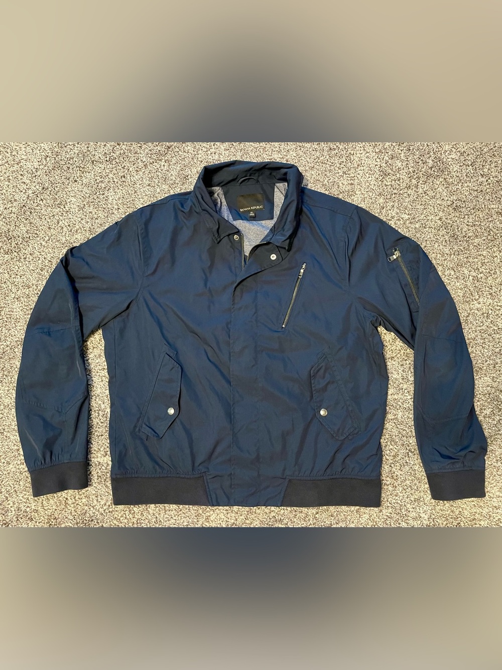 Banana Republic Men's Dark Blue Bomber Jacket